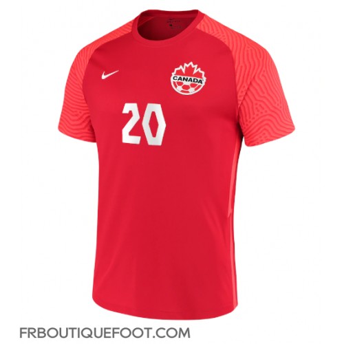 Maillot de foot Canada Jonathan David #20 Domicile vêtements Monde 2022 Manches Courtes